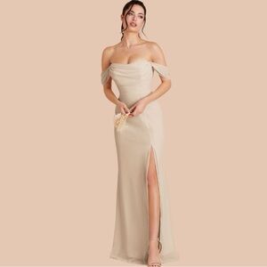 Birdy Grey Mira Chiffon Champagne Bridesmaids Dress